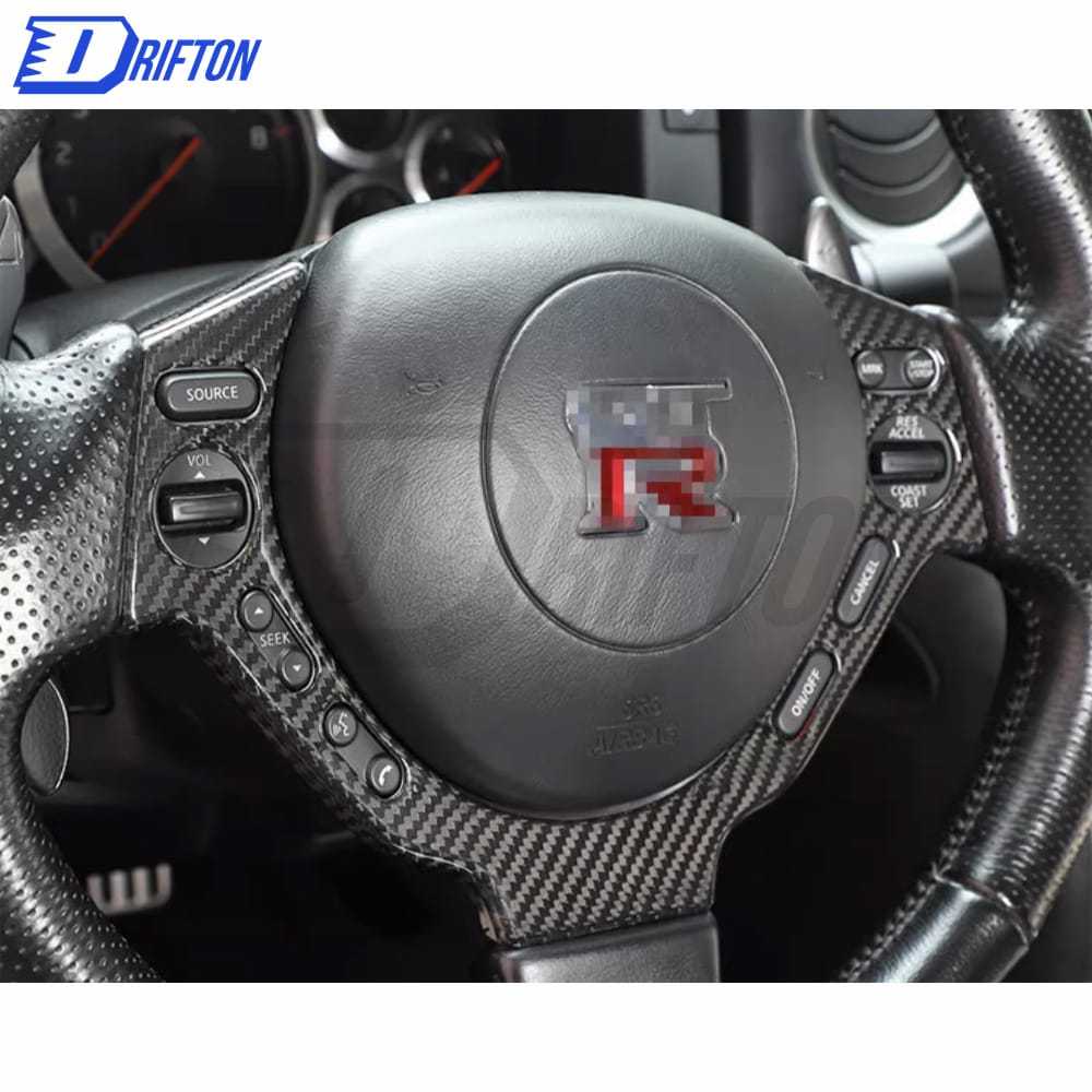 Dry Carbon Fiber Steering Wheel Cover For Nissan R35 GTR 2008-2016