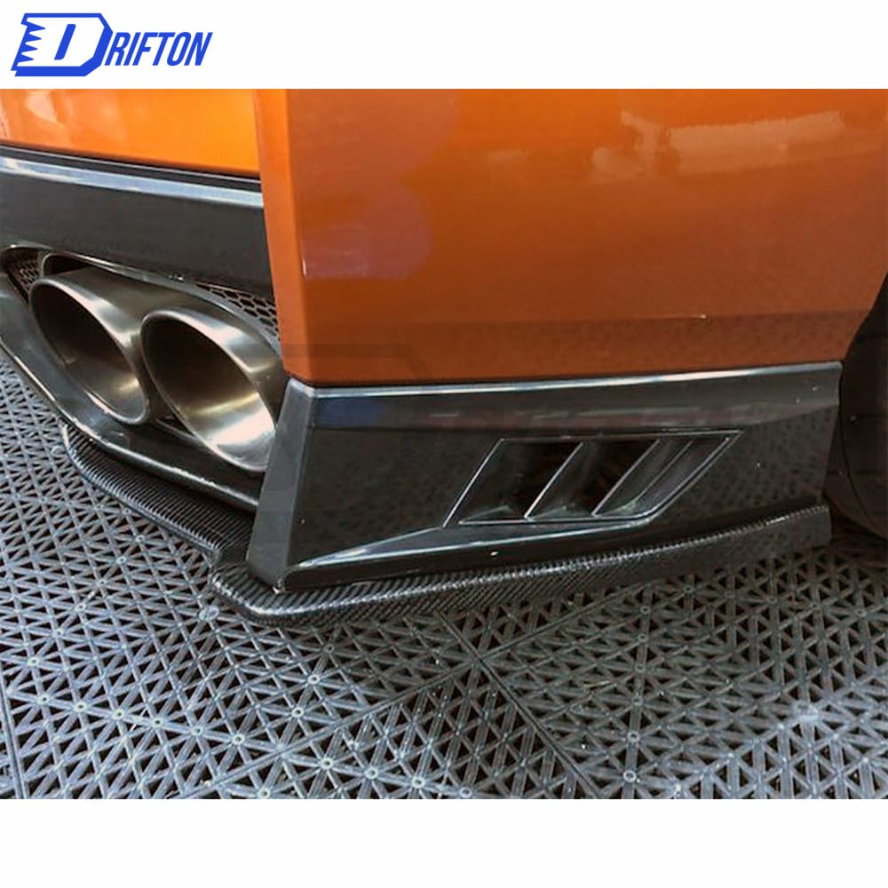 MY17 Varis Style Carbon Fiber Rear Splitter Spats Air Shroud For Nissan R35 GTR 2017-2019