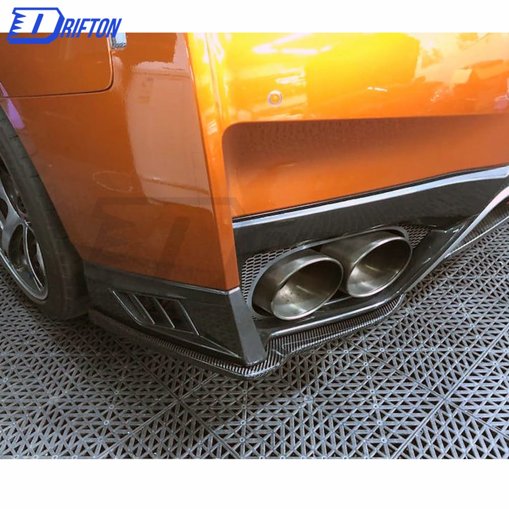 MY17 Varis Style Carbon Fiber Rear Splitter Spats Air Shroud For Nissan R35 GTR 2017-2019