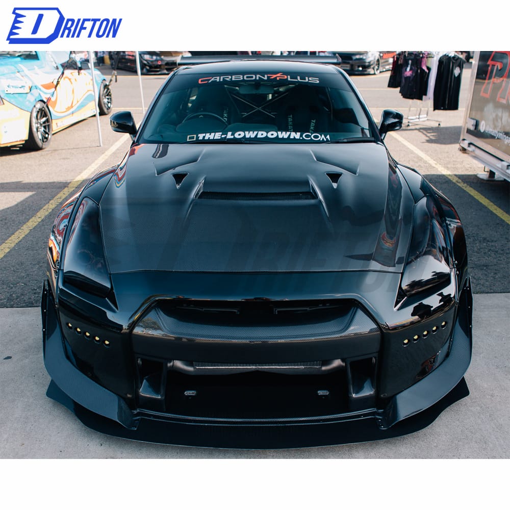 Rocket Bunny Style Half Carbon Fiber Wide Body Kit For Nissan R35 GTR 2008-2016