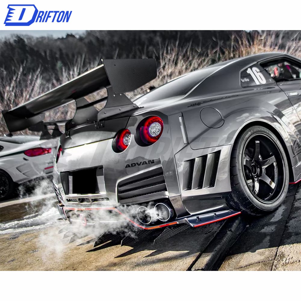 Varis Kamikaze Style Carbon Fiber Racing Swan GT Wing For Nissan R35 GTR 2008-2019