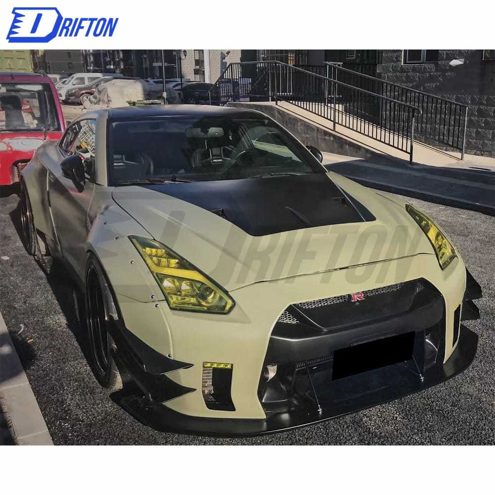 LB Performance V2 Style Glass Fiber Hood For Nissan GTR 2008-2016
