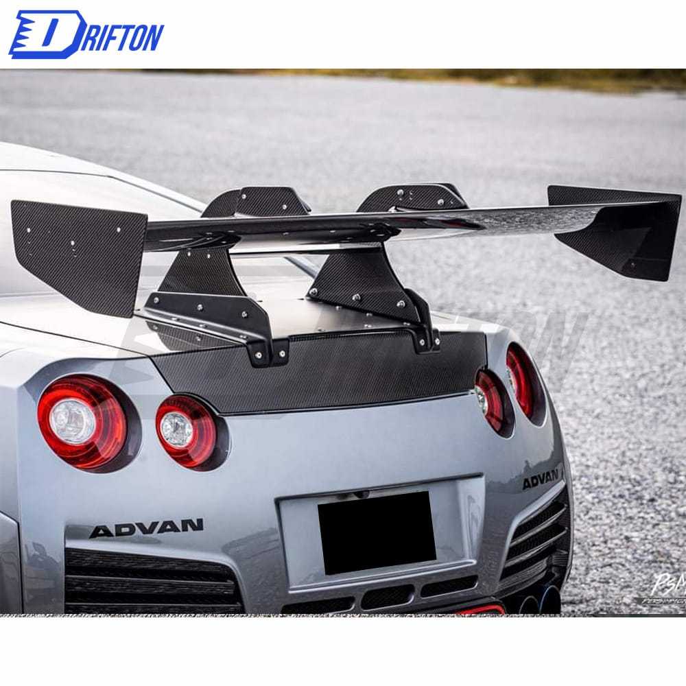 Varis Kamikaze Style Forged Carbon Fiber Racing Swan GT Wing For Nissan R35 GTR 2008-2019