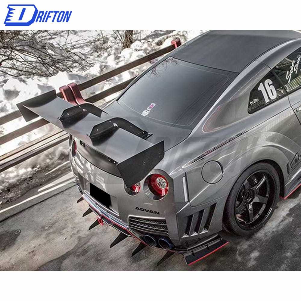 Varis Kamikaze Style Carbon Fiber Racing Swan GT Wing For Nissan R35 GTR 2008-2019