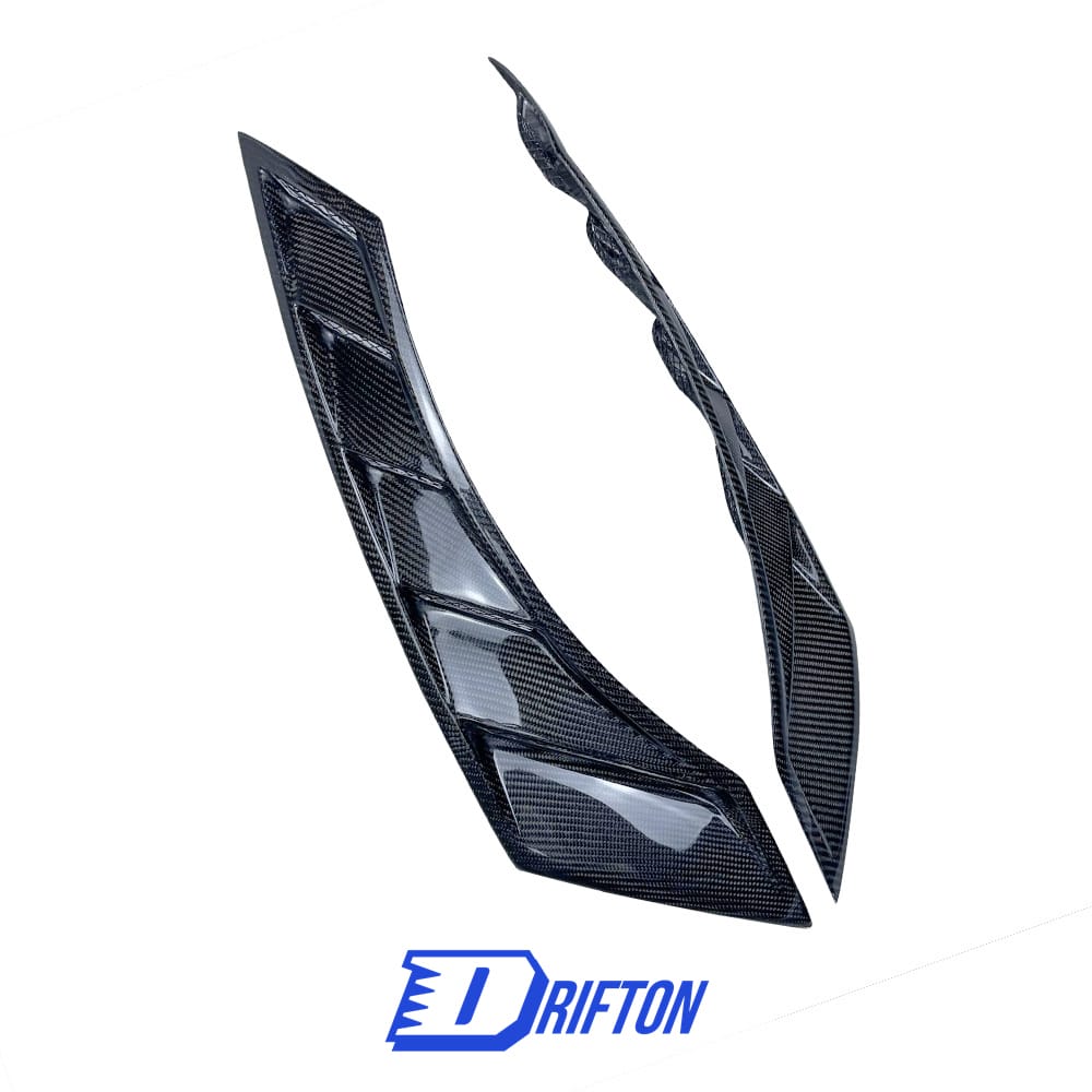 AutoTecknic Dry Carbon Fiber Brake Cooling Duct - Nissan R35 GTR