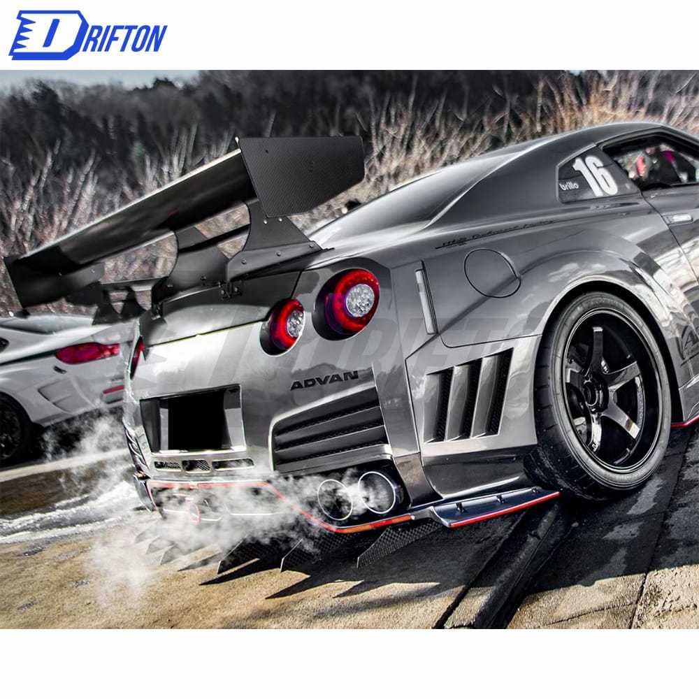 Varis Kamikaze Style Carbon Fiber Racing Swan GT Wing For Nissan R35 GTR 2008-2019