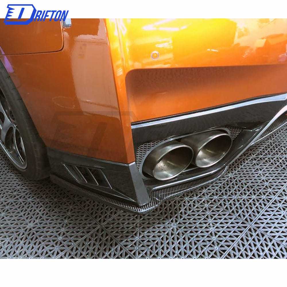 MY17 Varis Style Carbon Fiber Rear Splitter Spats Air Shroud For Nissan R35 GTR 2017-2019
