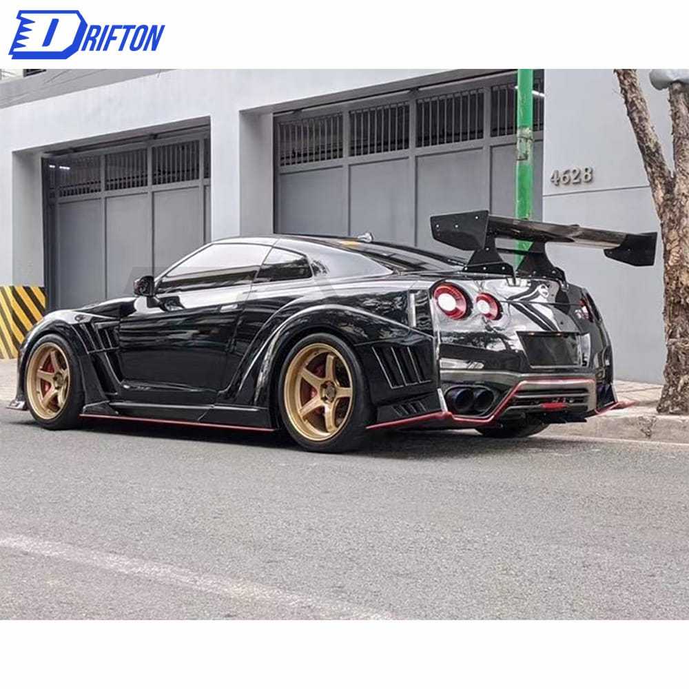 Varis Kamikaze Style Carbon Fiber Racing Swan GT Wing For Nissan R35 GTR 2008-2019