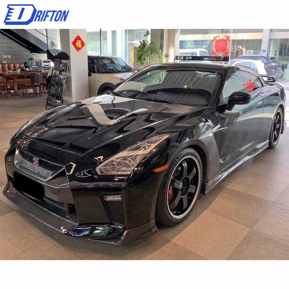 MY17 Style Half Carbon Fiber Front Bumper & Front Lip For Nissan R35 GTR 2008-2016