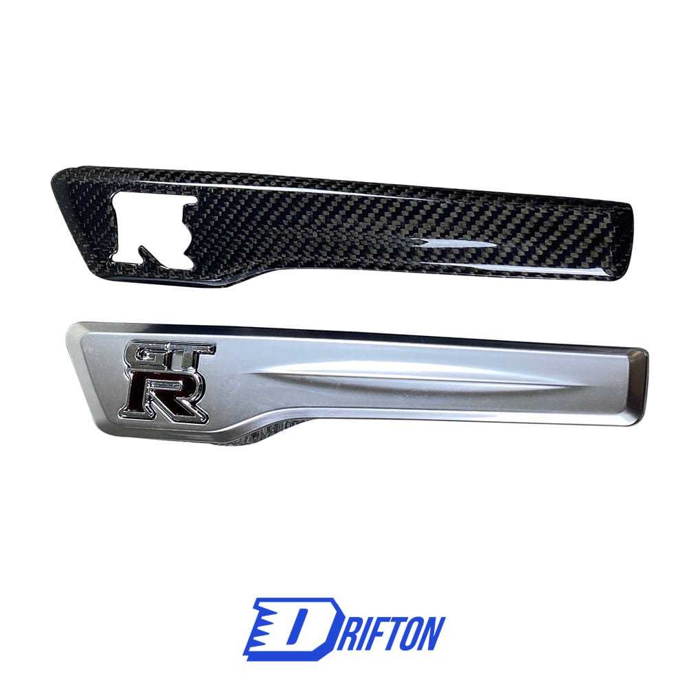 MY17 Style ABS Fender Emblem & Dry Carbon Fiber Emblem Cover For Nissan R35 GTR 2008-2019