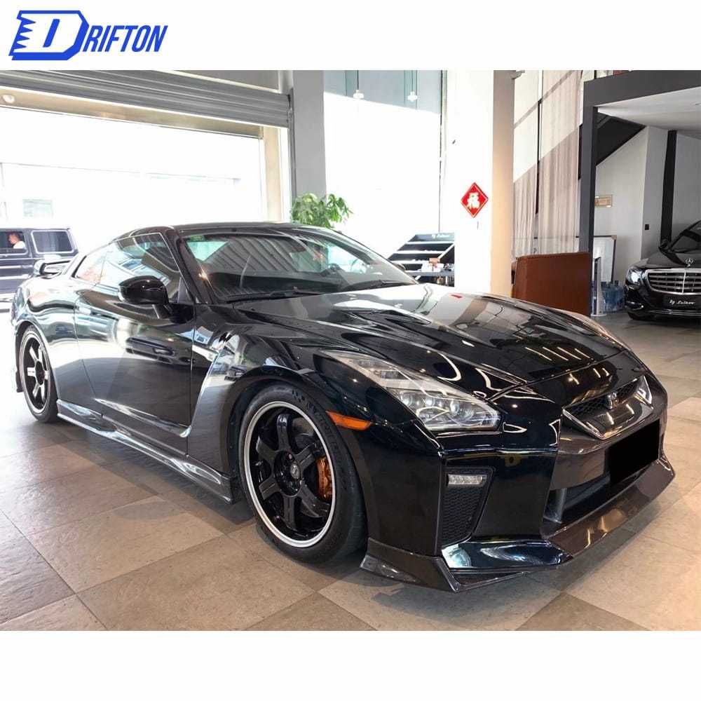 MY17 Style Half Carbon Fiber Front Bumper & Front Lip For Nissan R35 GTR 2008-2016