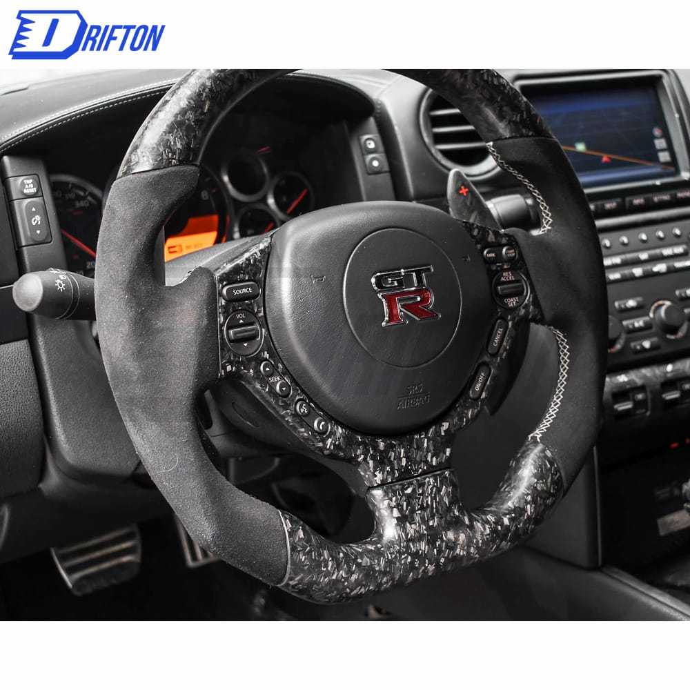 Customzie Forged Carbon Fiber Steering Wheel (Alcantara) For Nissan R35 GTR 2008-2016