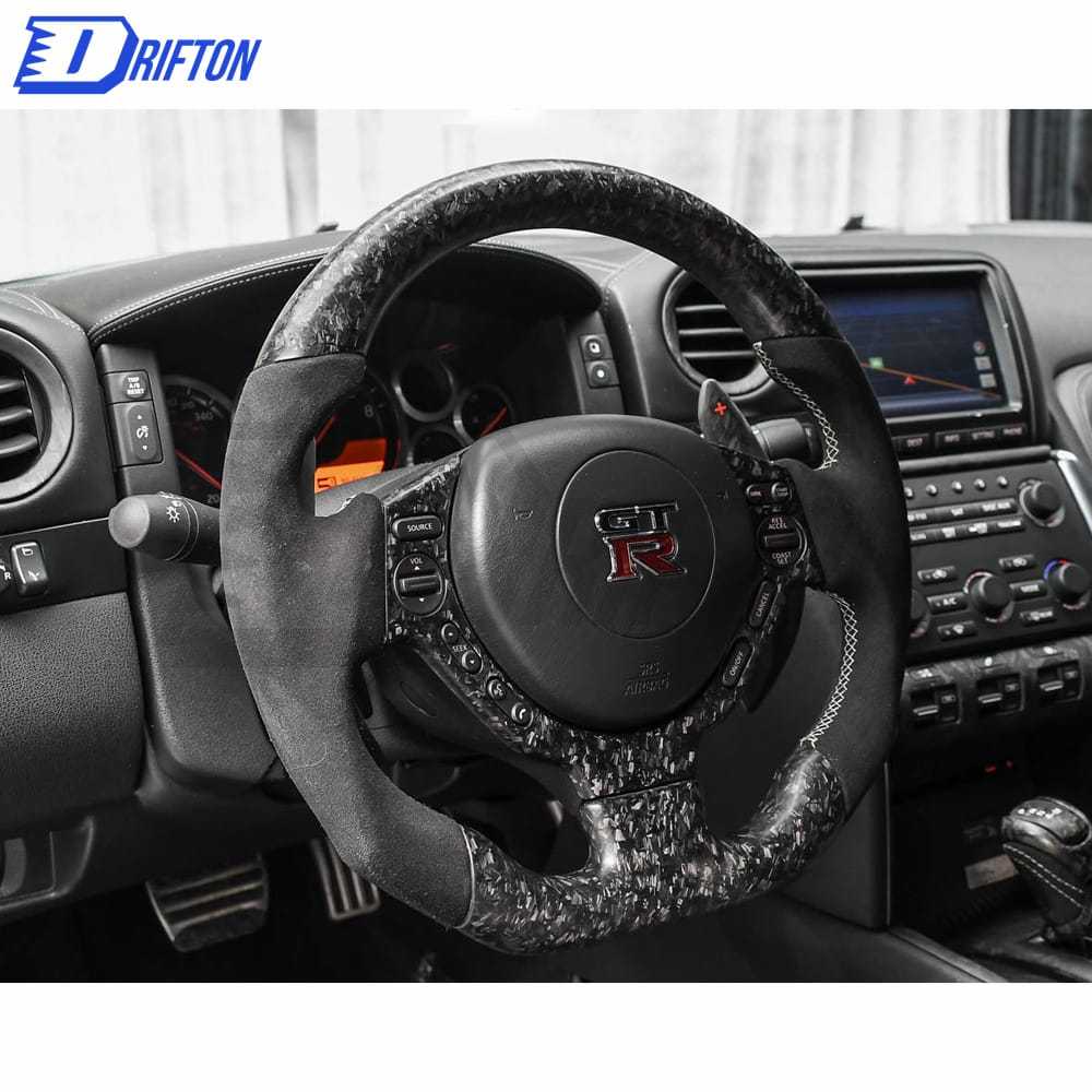Customzie Forged Carbon Fiber Steering Wheel (Alcantara) For Nissan R35 GTR 2008-2016