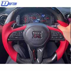 Customize Style Carbon Fiber Steering Wheel With Center Trim For Nissan R35 GTR 2017-2019