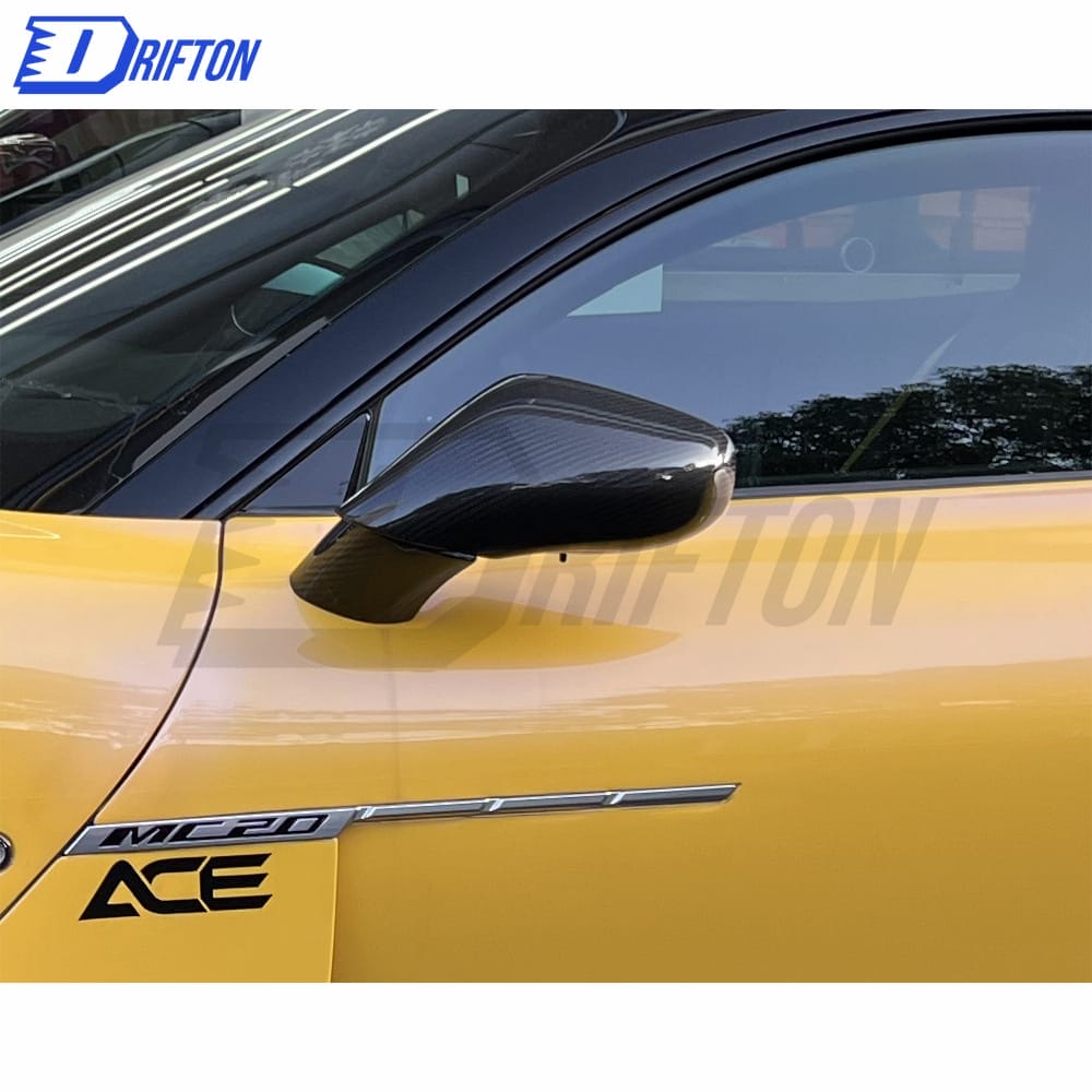OEM Style Dry Carbon Fiber Mirror Cover (Replacement) For Maserati MC20