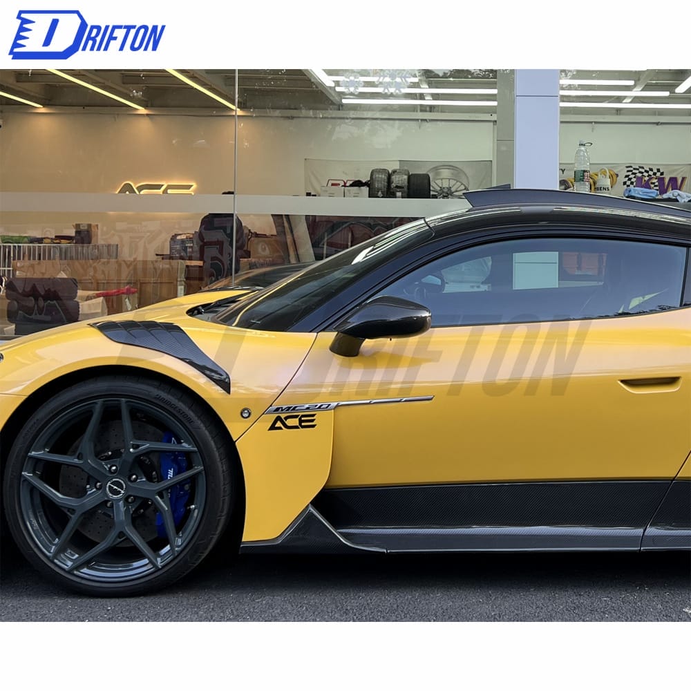 OEM Style Dry Carbon Fiber Mirror Cover (Replacement) For Maserati MC20