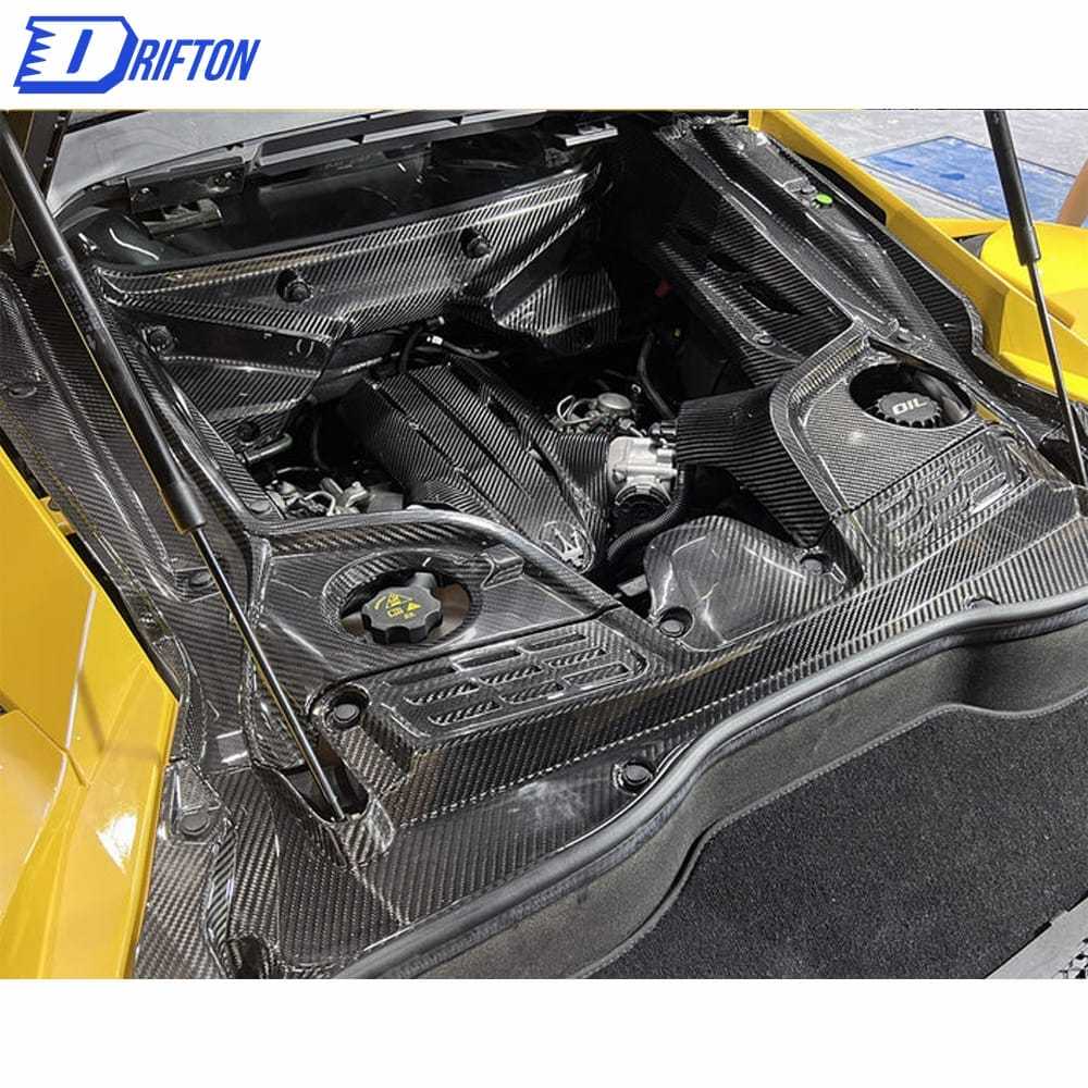 OEM Style Dry Carbon Fiber Middle Engine Bay Dress Up Kit For Maserati MC20