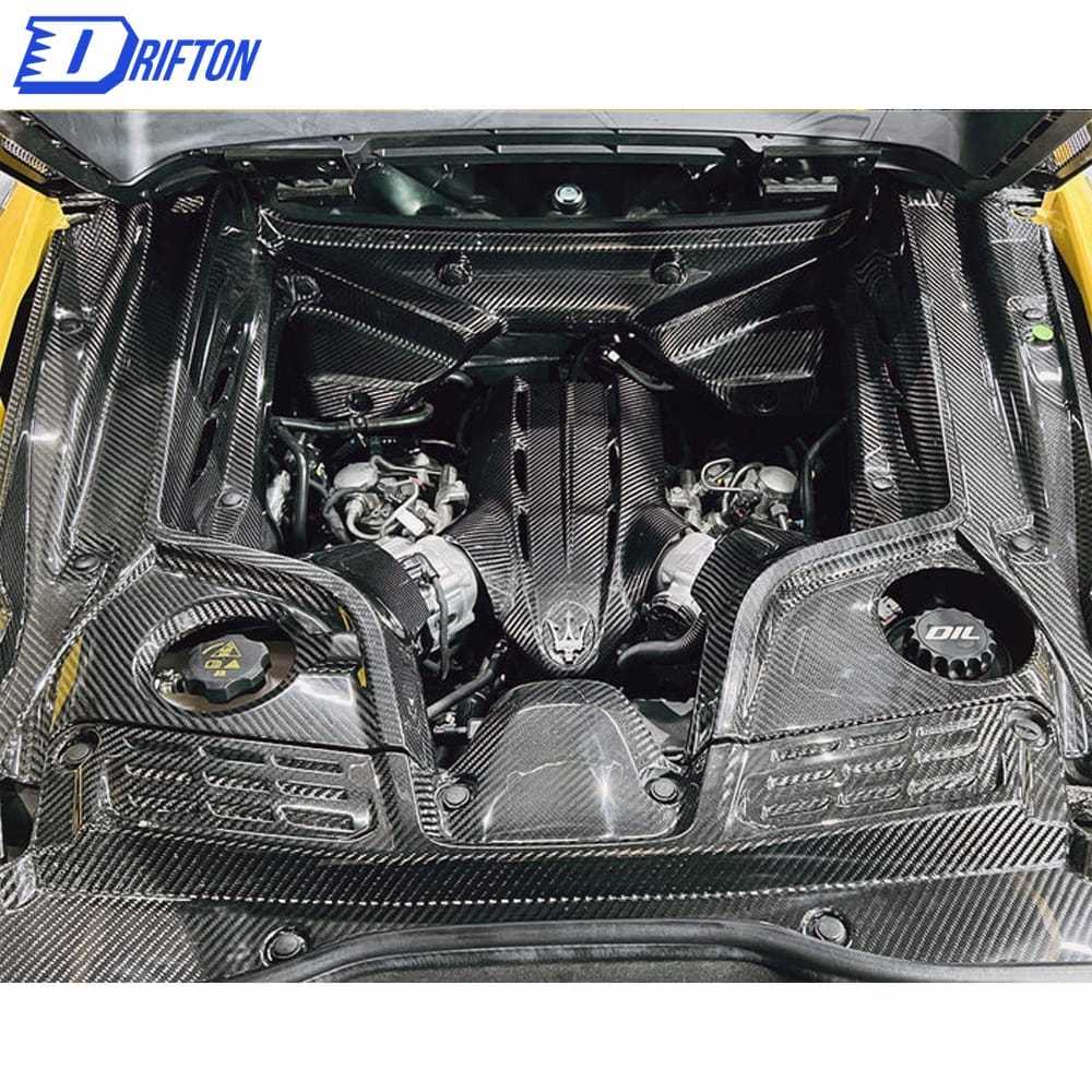 OEM Style Dry Carbon Fiber Middle Engine Bay Dress Up Kit For Maserati MC20