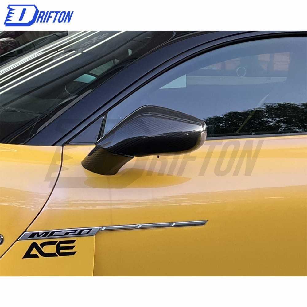 OEM Style Dry Carbon Fiber Mirror Cover (Replacement) For Maserati MC20