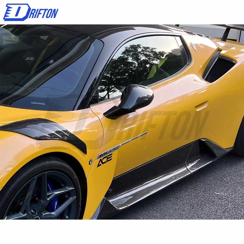 OEM Style Dry Carbon Fiber Mirror Cover (Replacement) For Maserati MC20
