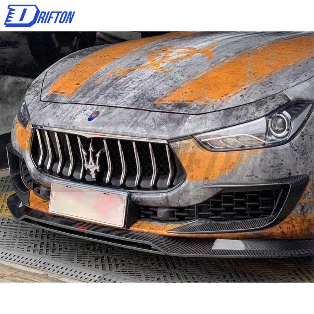 CMST Style Carbon Fiber Front Lip For Maserati Ghibli 2018-2021