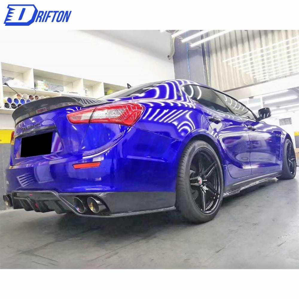 CMST Style Carbon Fiber Rear Trunk Wing Spoiler For Maserati Ghibli 2014-2021