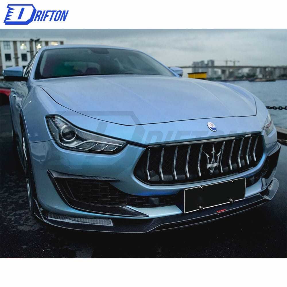 CMST Style Carbon Fiber Front Lip For Maserati Ghibli 2018-2021