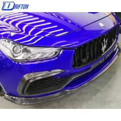 CMST Style Carbon Fiber Front Bumper Insert Trims For Maserati Ghibli 2014-2017