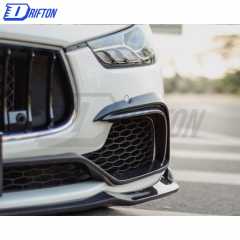 CMST Style Carbon Fiber Front Bumper Insert Trims For Maserati Ghibli 2014-2017