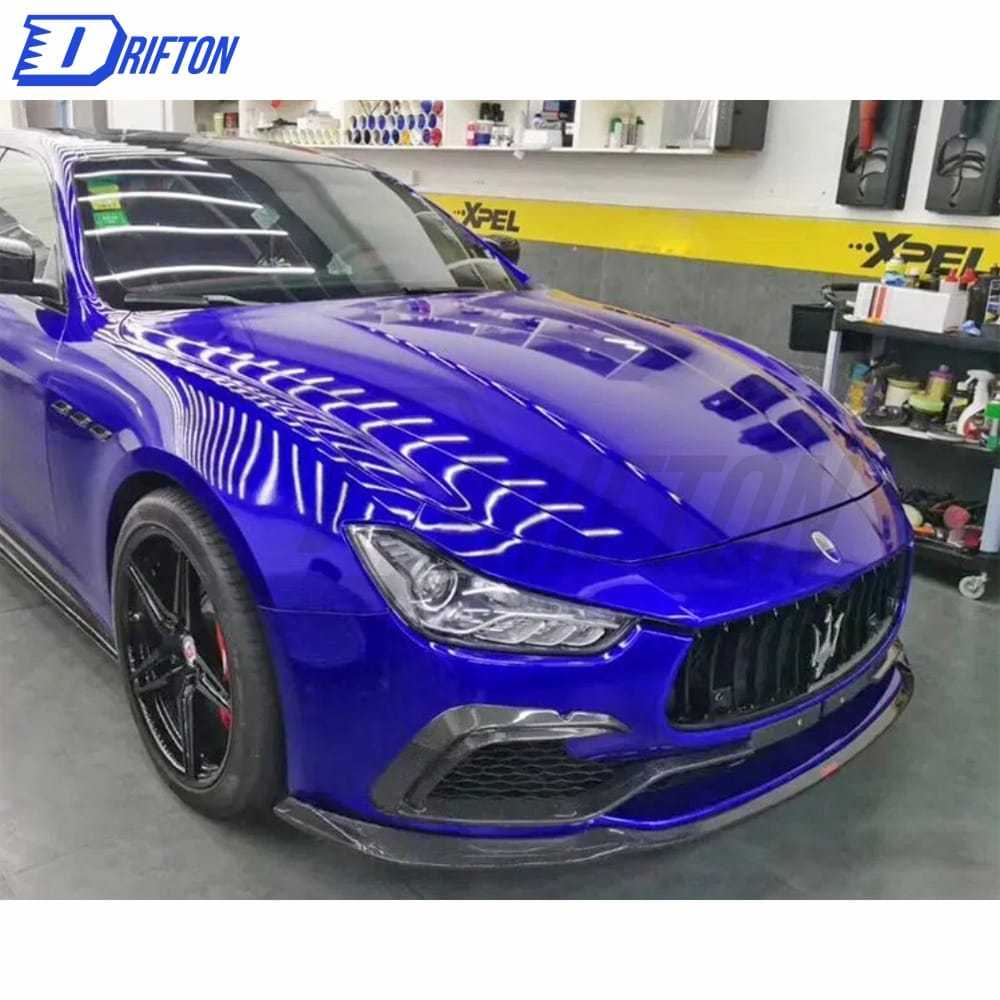 CMST Style Carbon Fiber Front Bumper Insert Trims For Maserati Ghibli 2014-2017