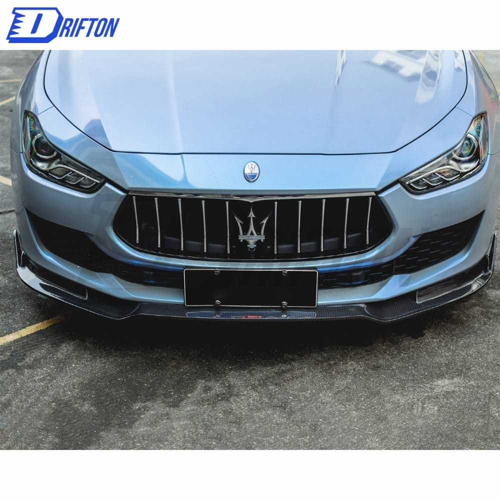 CMST Style Carbon Fiber Front Lip For Maserati Ghibli 2018-2021