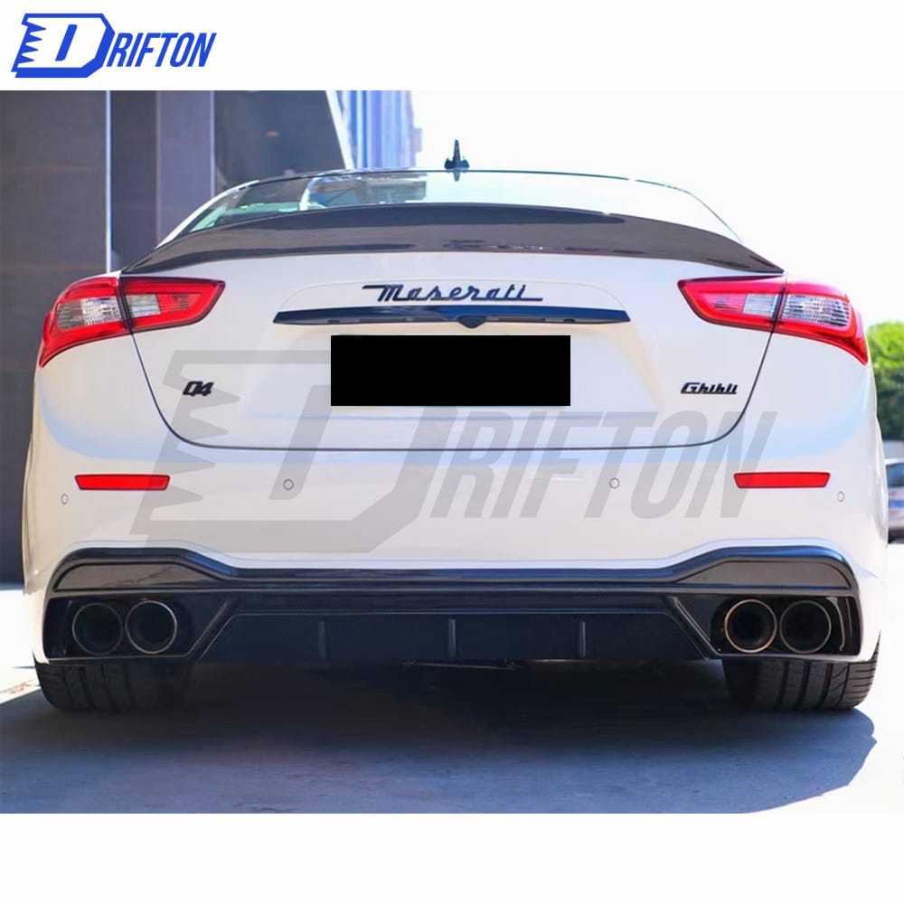 Paktechz Style Half Carbon Fiber Rear Diffuser For Maserati Ghibli 2014-2017