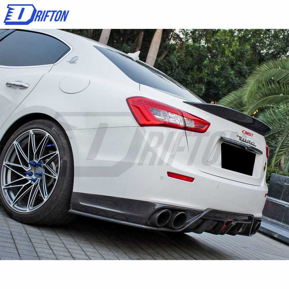 CMST Style Carbon Fiber Rear Trunk Wing Spoiler For Maserati Ghibli 2014-2021