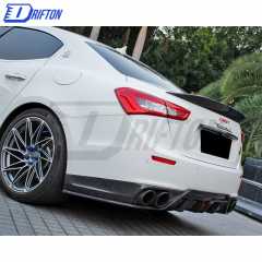 CMST Style Carbon Fiber Rear Trunk Wing Spoiler For Maserati Ghibli 2014-2021