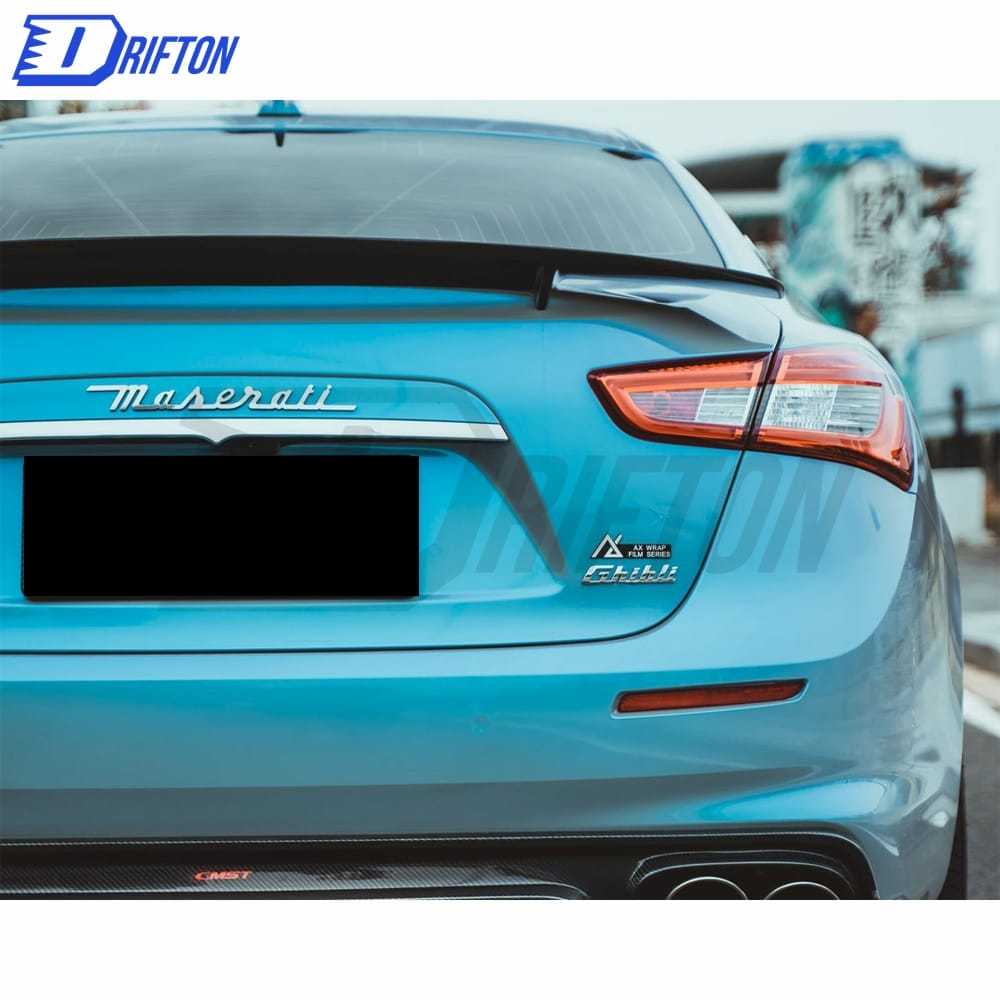 CMST V2 Style Carbon Fiber Rear Trunk Wing Spoiler For Maserati Ghibli 2014-2021