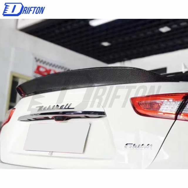 CMST Style Carbon Fiber Rear Trunk Wing Spoiler For Maserati Ghibli 2014-2021