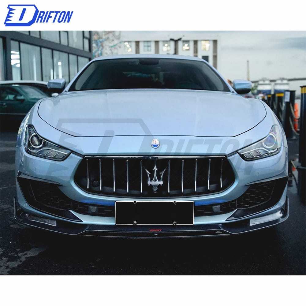 CMST Style Carbon Fiber Front Lip For Maserati Ghibli 2018-2021