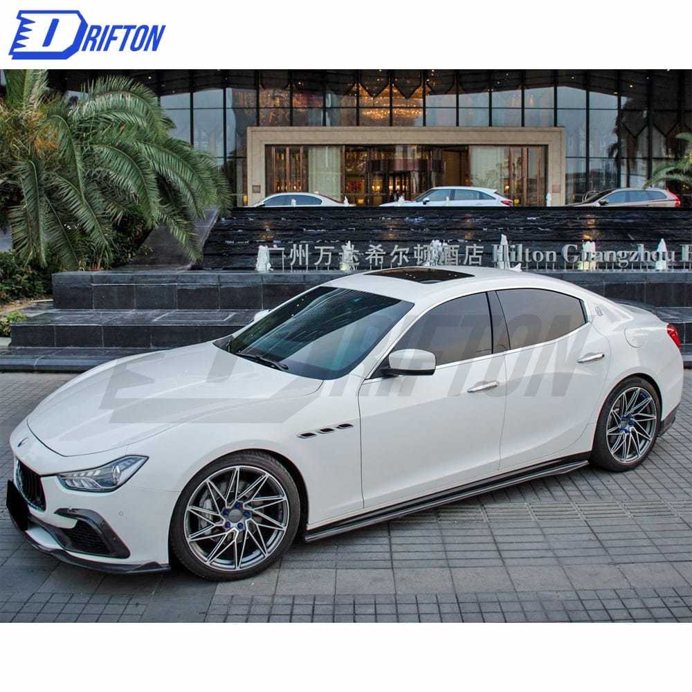 CMST Style Carbon Fiber Front Bumper Insert Trims For Maserati Ghibli 2014-2017
