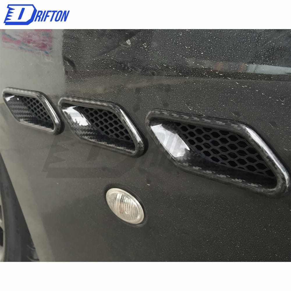 Dry Carbon Fiber Fender Vent Cover For Maserati Granturismo Grancabrio GT GTS GC 2007-2015