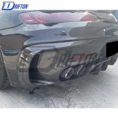 Black Series Style Half Carbon Fiber Rear Bumper For Mercedes-Benz AMG GT GTS GTC GTR 2015-2019