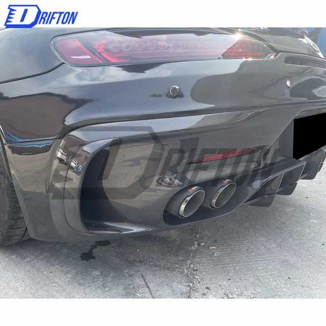 Black Series Style Half Carbon Fiber Rear Bumper For Mercedes-Benz AMG GT GTS GTC GTR 2015-2019