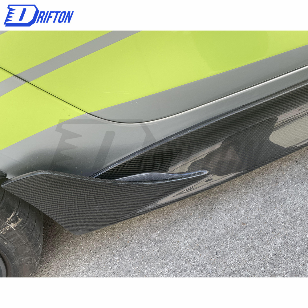Black Series Style Dry Carbon Fiber Side Skirt For Mercedes-Benz AMG GT GTS GTC GTR 2015-2019