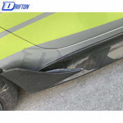 Black Series Style Dry Carbon Fiber Side Skirt For Mercedes-Benz AMG GT GTS GTC GTR 2015-2019