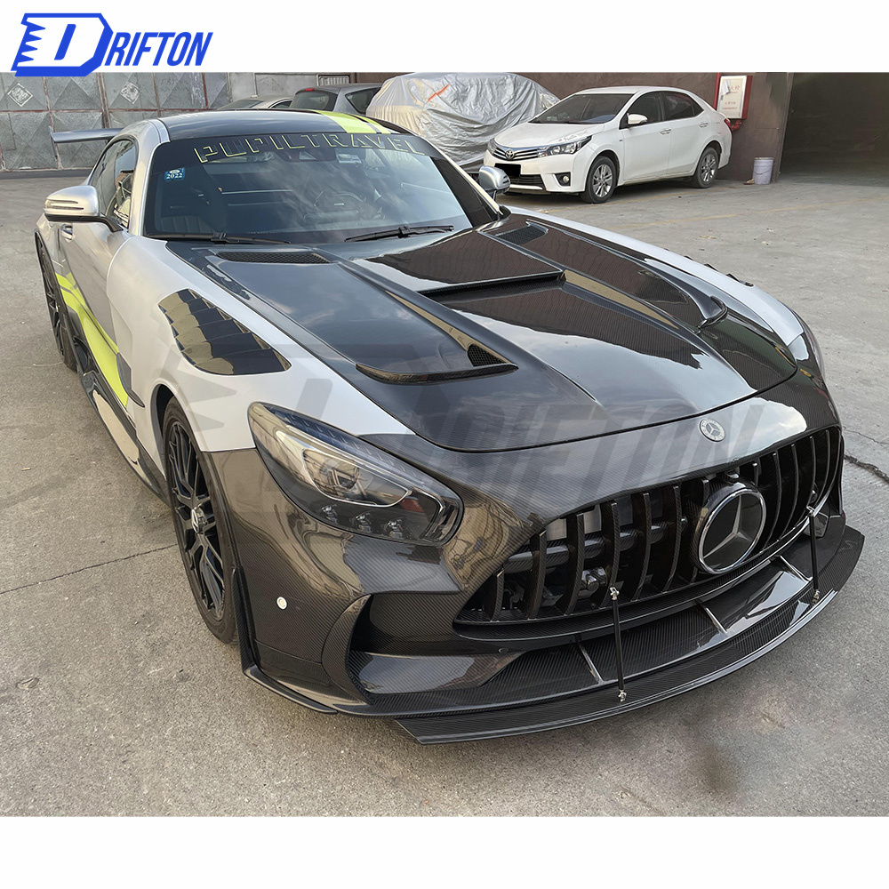 Black Series Style Dry Carbon Fiber Side Skirt For Mercedes-Benz AMG GT GTS GTC GTR 2015-2019