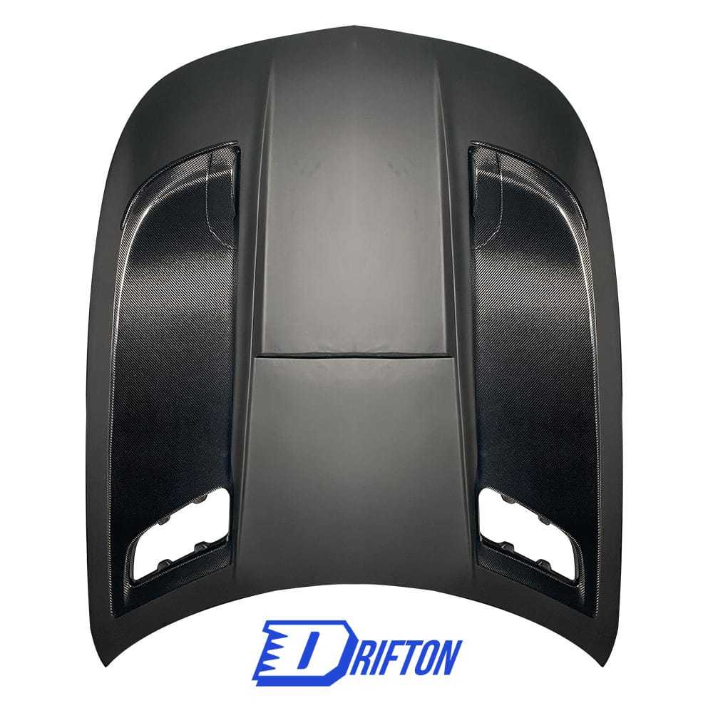 Black Series Style Half Dry Carbon Fiber Hood For Mercedes-Benz AMG GT GTS GTC GTR 2015-2019