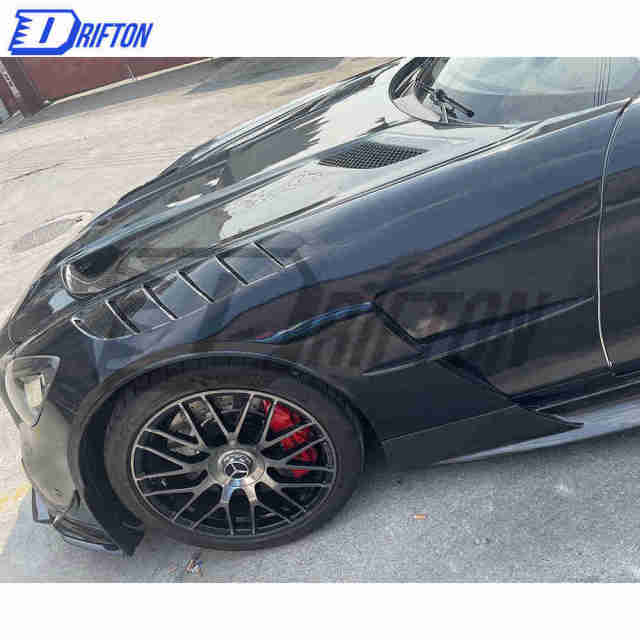 Black Series Style Half Carbon Fiber Front Bumper For Mercedes-Benz AMG GT GTS GTC GTR 2015-2019