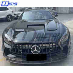 Black Series Style Half Carbon Fiber Front Bumper For Mercedes-Benz AMG GT GTS GTC GTR 2015-2019