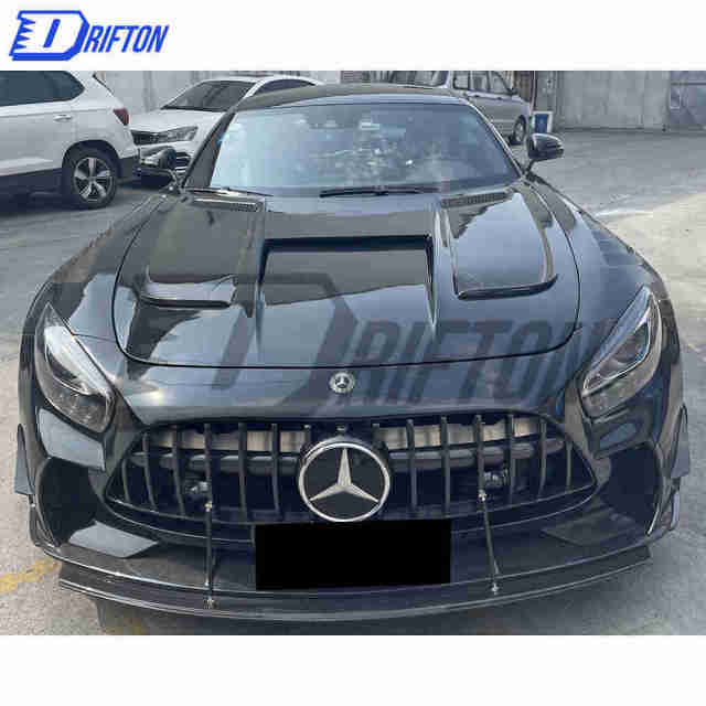 Black Series Style Half Carbon Fiber Front Bumper For Mercedes-Benz AMG GT GTS GTC GTR 2015-2019