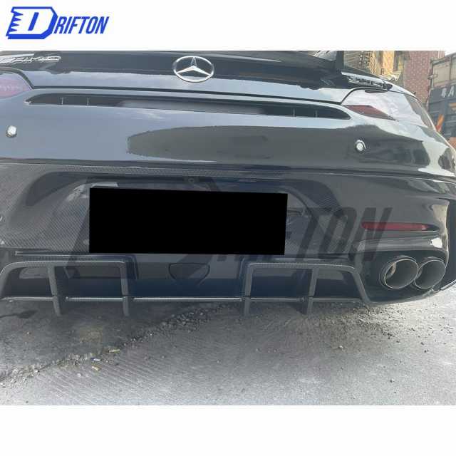 Black Series Style Half Carbon Fiber Rear Bumper For Mercedes-Benz AMG GT GTS GTC GTR 2015-2019