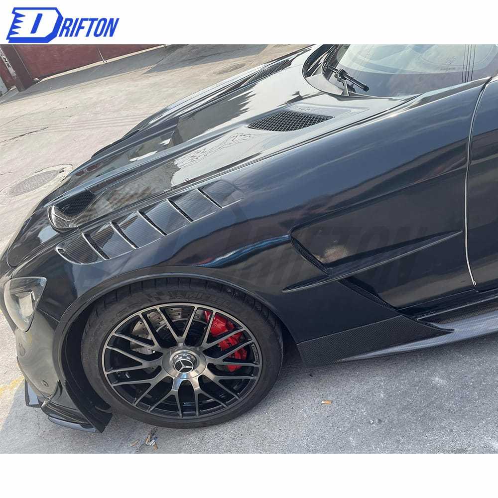 Black Series Style Half Dry Carbon Fiber Hood For Mercedes-Benz AMG GT GTS GTC GTR 2015-2019